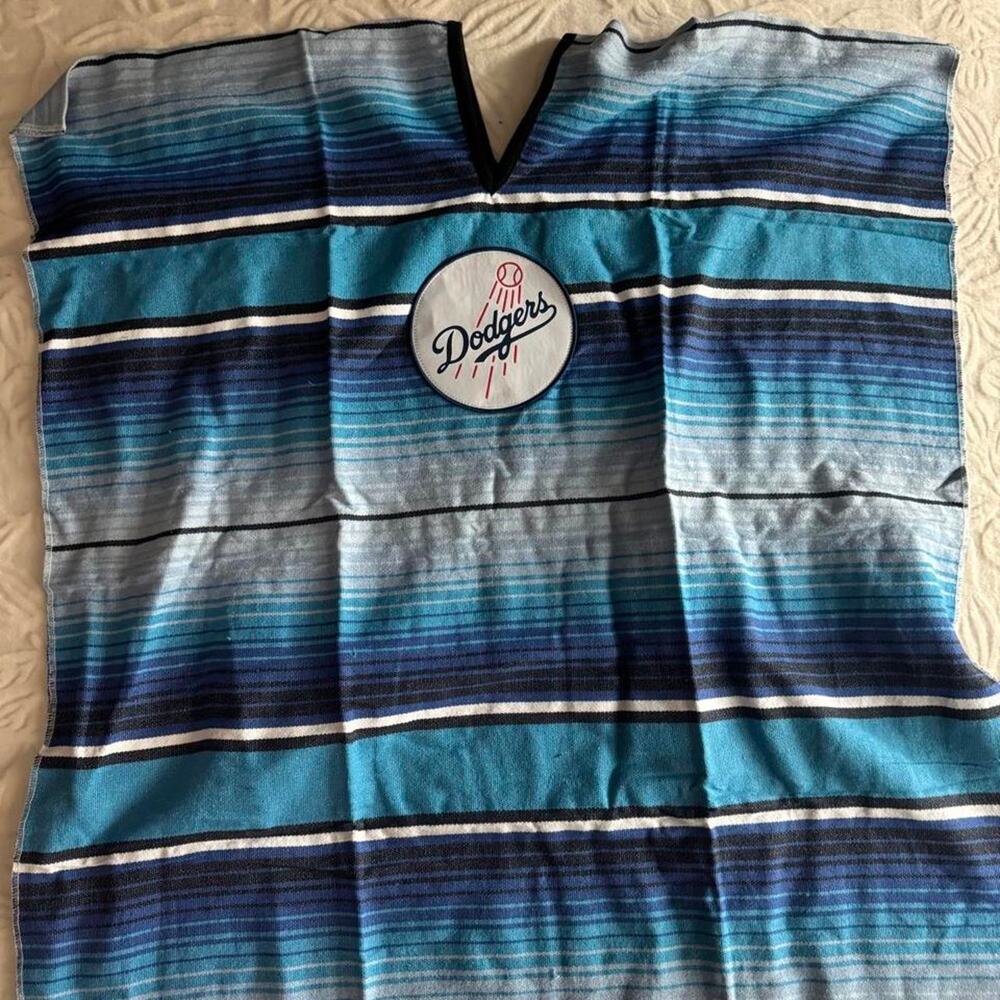 Blue and white striped dodgers